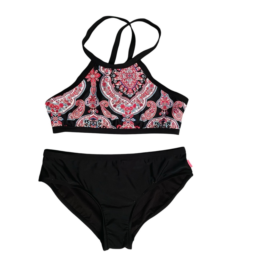 SEAFOLLY Australia Apron Tankini Two Piece Swimsuit Indian Chintz Girls Size 16